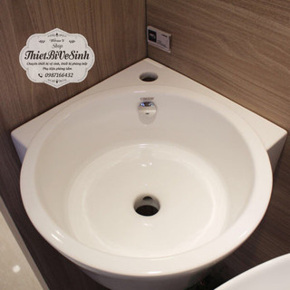 Lavabo chậu rửa mặt góc CAESAR LF5238