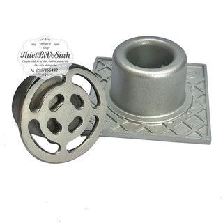 Phễu thoát sàn chống hôi inox304 mờ,bóng phễu thoát nước, phễu thu sàn, mặt 12x12cm phi 90, đúc nguyên khối