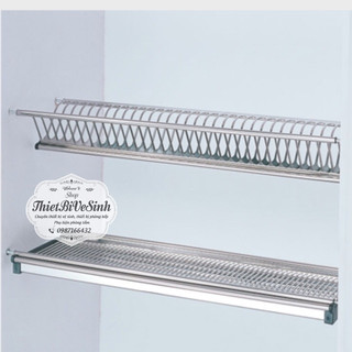 Kệ úp chén EDEL 2 tầng âm tủ cao cấp , giá bát đĩa 2 tầng 304