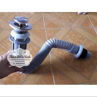 Xả lavabo ruột gà , chậu rửa mặt,bộ xả chậu