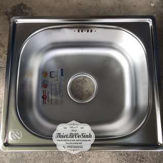 Chậu rửa chén bát 1 hộc 38x43cm inox cao cấp HWATA