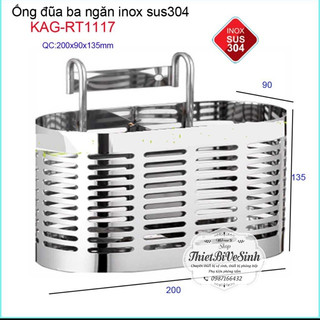 Ống đựng đũa , kệ để đũa 2,3 ngăn inox 304 cao cấp