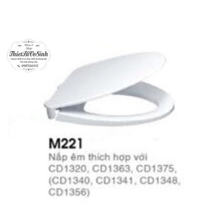 Nắp bồn cầu rơi êm CAESAR M221 gắn bồn cầu CD1320,1363,1375,1340,1341,1348,1356