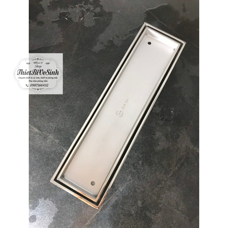 Phễu thoát sàn đặt gạch , phễu thu nước phòng tắm dáng dài inox 304 đúc nguyên khối bảo , thoát nước siêu nhanh chống