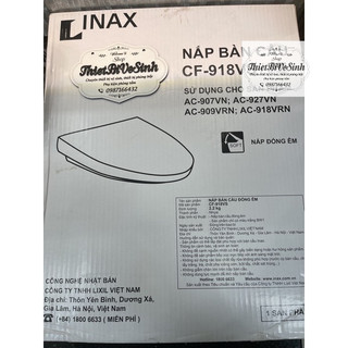 NẮP BỒN CẦU RƠI ÊM INAX CF-918VN GẮN BỒN CẦU AC907,AC927,AC909,AC918 CHÍNH HÃNG