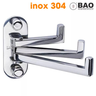 Móc áo bn – 160 inox 304 bao, móc 3 chia inox 304