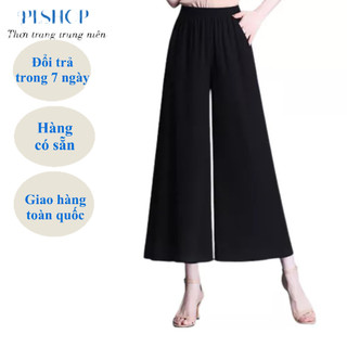 QUẦN VOAN ỐNG SUÔNG NỮ HAI LỚP LƯNG THUN