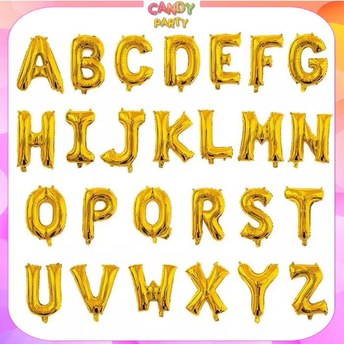 Bóng chữ cái ghép tên trang trí sinh nhật, happy birthday, thôi nôi, đầy tháng cho bé trai, bé gái kích thước 16