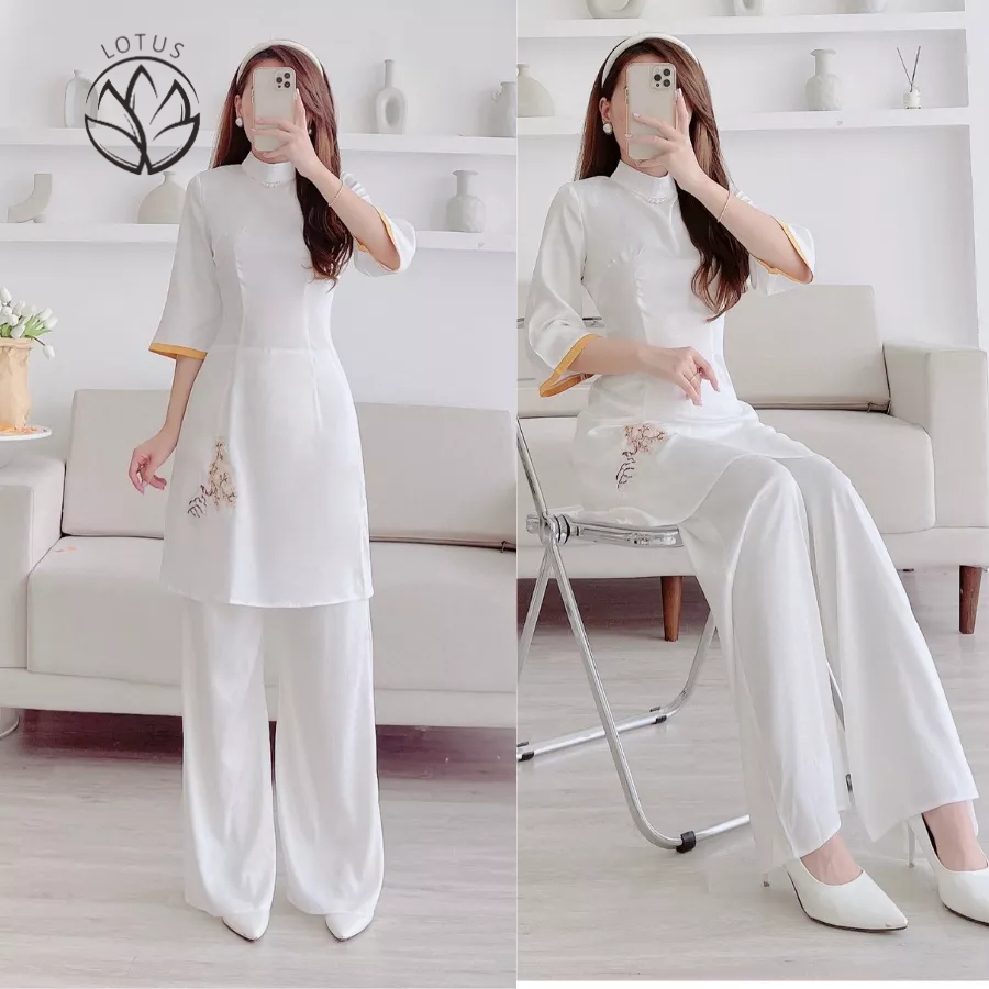 BỘ LỄ PHỤC LỤA GẤM CAO CÂP 2023. LỄ PHỤC ĐI CHÙA CHẤT LỤA GẤM CAO CẤP CÓ THÊU HOA VĂN