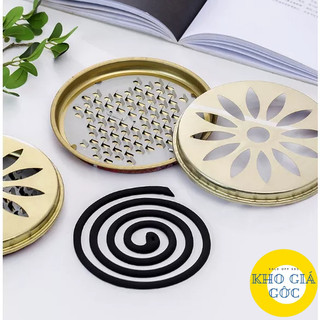 (Combo 10 Cái) Khay Đựng Nhang Muỗi, Hộp Đựng Nhang Muỗi INOX Có Nắp Đậy, Khay Đựng Hương Muỗi Bằng Thép Không Gỉ