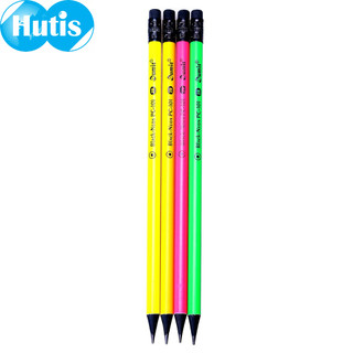 Vỉ 4 Cây Bút Chì 2B Dumit PC-101 (Neon - Tròn)
