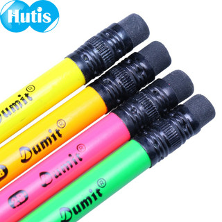 Vỉ 4 Cây Bút Chì 2B Dumit PC-101 (Neon - Tròn)