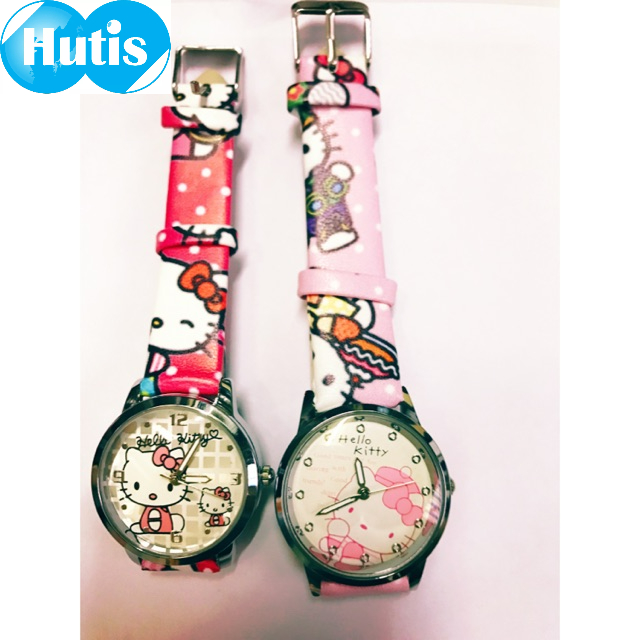 combo 2 đồng hồ kitty dây da