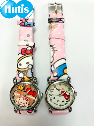 combo 2 đồng hồ kitty dây da
