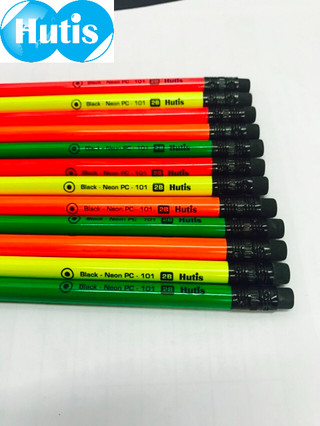Bút chì gỗ đen neon Hutis 101