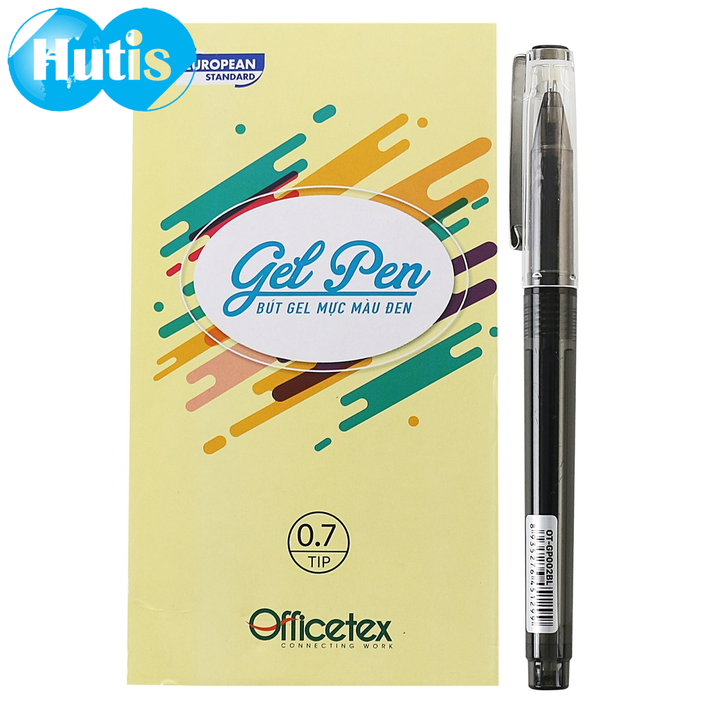 Hộp 12 Cây Bút Gel Mực Đen OFFICETEX OT-GP002BL