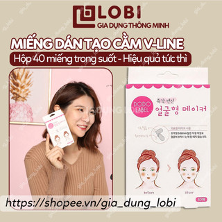 Miếng dán nâng cơ mặt tạo cằm Vline hiệu quả tức thì vô hình không lộ (Hộp 40 miếng)