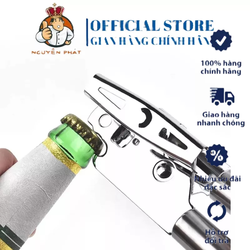 Dụng cụ mở nắp hộp, khui hộp, khui lon, mở nắp bia đa năng chất liệu inox - Dụng Cụ Pha Chế Bình Phước