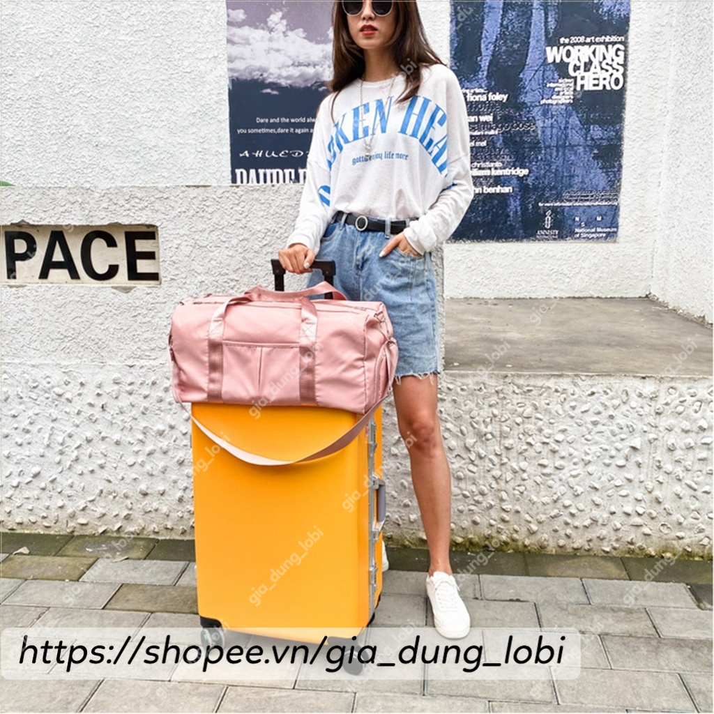 Túi đựng đồ du lịch xách tay nhiều ngăn vải dày chống thấm nước, túi đựng đồ tập gym size to có ngăn chứa giày