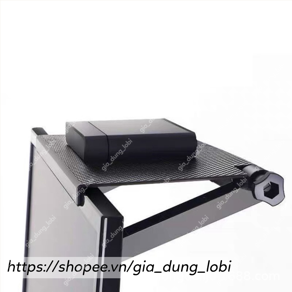 Kệ để đồ gác trên màn hình tivi máy tính bằng nhựa ABS màu đen để đồ tiện lợi