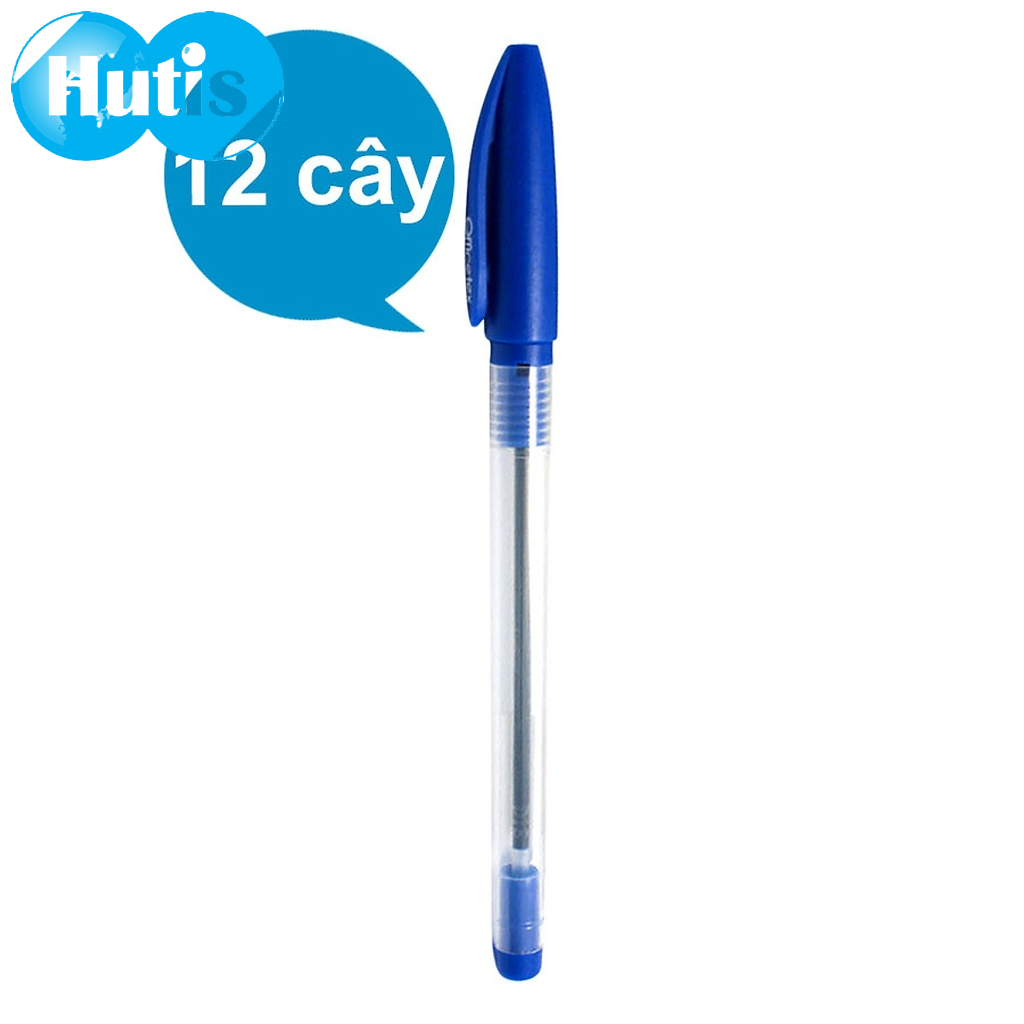 Hộp 12 Cây Bút Bi Mực Xanh OFFICETEX OT-BP001BU