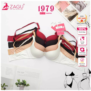  Áo ngực mút dày, nguyên ngực trơn, lưng 3 móc ZAGU 8819 Chuẩn Hàng Thương Hiệu