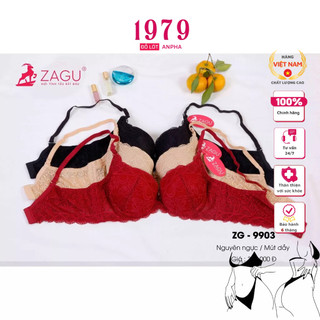 Áo ngực nguyên ren, 3 móc cài, Mứt Dày ZAGU 9903 Chuẩn Hàng Thương Hiệu