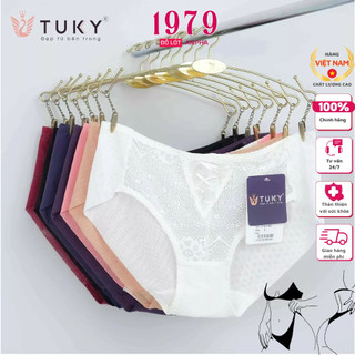 Quần lót nữ không viền, ôm mông, lưng vừa, lưới phối ren TUKY 809 Chuẩn Hàng Thương Hiệu