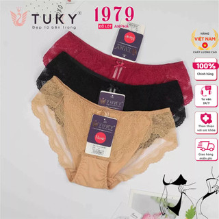 Quần Lót Cotton, Phối Ren Quyến Rũ, Co Dãn 4 Chiều TUKY 004BS  Chuẩn Hàng Thương Hiệu