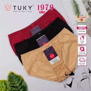 Quần Lót Cotton Phối Ren Cao Cấp, Ôm Gọn Vòng 3 TuKy 004BS Chuẩn Hàng Thương Hiệu
