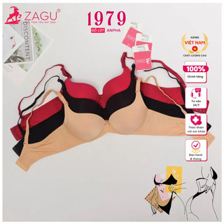 Áo ngực trơn dành cho mẹ bầu, không gọng, mút mỏng, lưng 3 móc Zagu_8807 Chuẩn Hàng Thương Hiệu