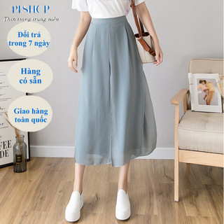 ( CÓ SẴN) QUẦN ỐNG RỘNG NỮ XẺ TÀ THỜI TRANG, FULL SIZE . 2 LỚP DÀY DẶN