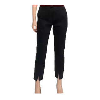 Quần Genviet Kaki Nữ Dài Xẻ Gấu Giữa Dáng Đứng Baggy Chất Vải Mềm Cao Cấp DQ107K931