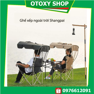 Ghế câu đài có mái hiên di động, Ghế câu cá dã ngoại, Ghế thư giãn gấp gọn, ghế dã ngoại khung thép tĩnh điện OTOXY