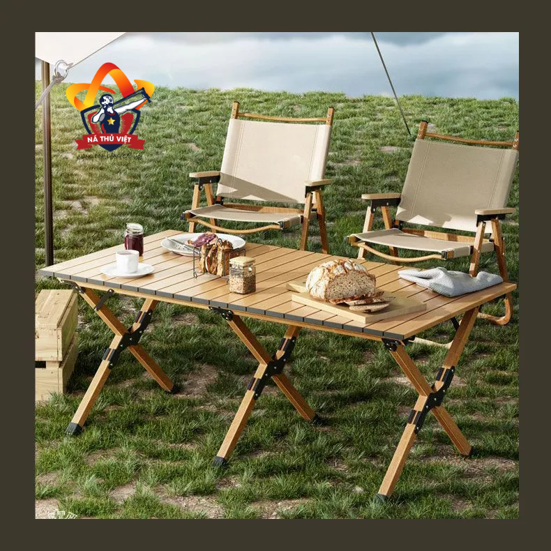Bàn dã ngoại xếp gọn picnic du lịch gấp gọn bằng hợp kim nhôm cao cấp siêu nhẹ, khung chắc chắn, độ bền cao [DCP21]
