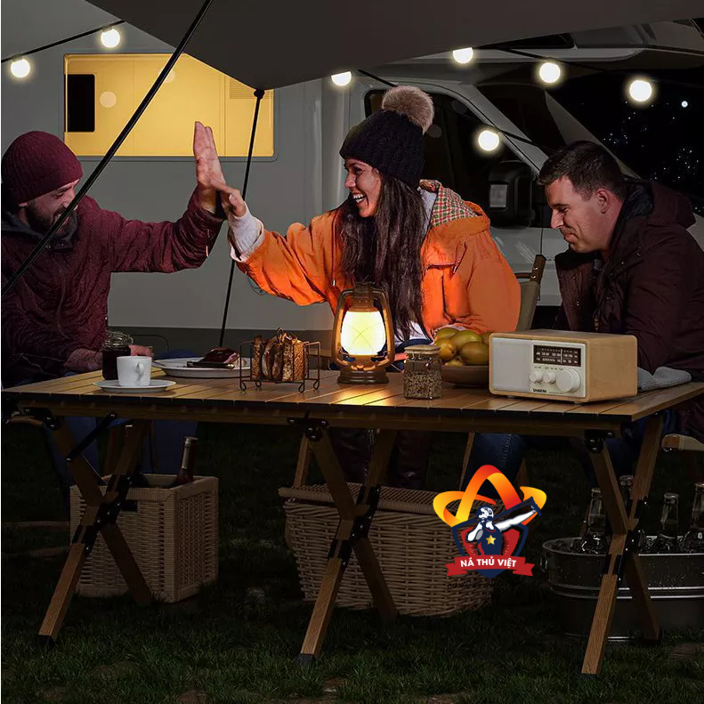 Bàn dã ngoại xếp gọn picnic du lịch gấp gọn bằng hợp kim nhôm cao cấp siêu nhẹ, khung chắc chắn, độ bền cao [DCP21]