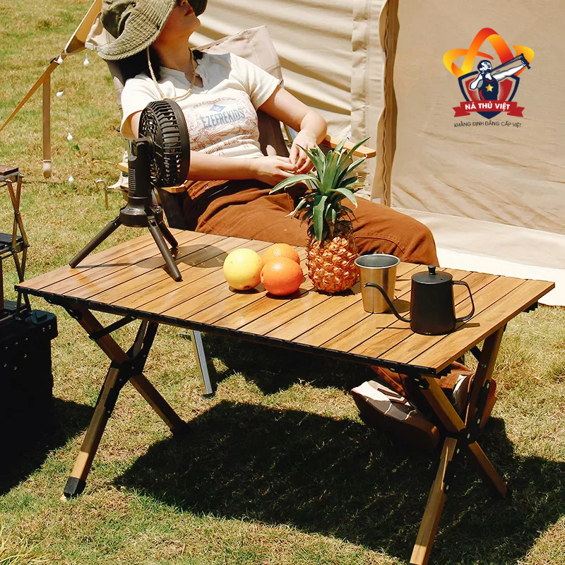 Bàn dã ngoại xếp gọn picnic du lịch gấp gọn bằng hợp kim nhôm cao cấp siêu nhẹ, khung chắc chắn, độ bền cao [DCP21]