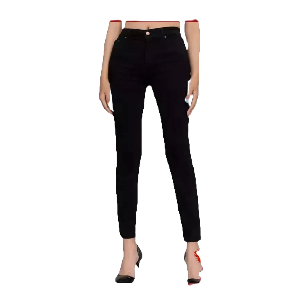 Quần Jeans Nữ Trơn Genviet Jeans Dáng Đứng Ôm Cạp Cao Chất Bò Mềm Cao Cấp Basic DQ103J2300