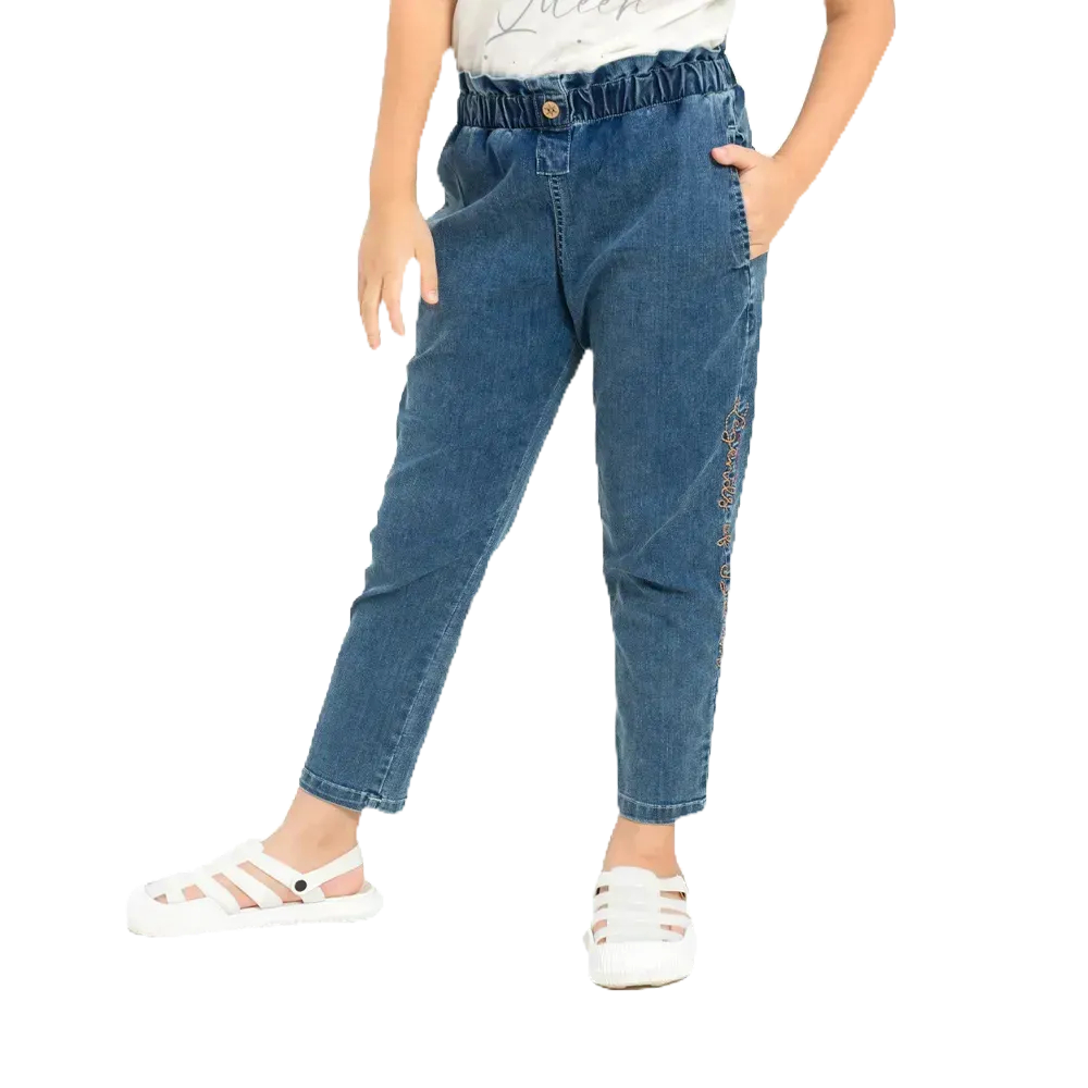 [Mã FATOP12 giảm 30K đơn 150K] Quần Jeans Dài Bé Gái Genviet Thời Trang Trẻ Em NQ104J2150