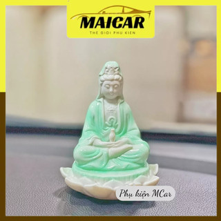 Tượng quân âm sứ cao cấp để taplo xe hơi, tượng phật tổ trang trí oto