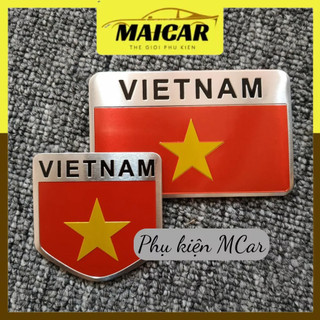 Combo 2 tem nhôm dán cờ việt nam tgpkot