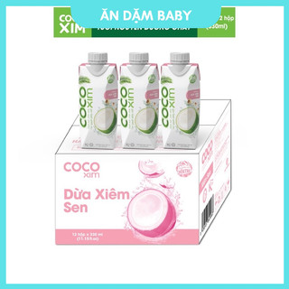 Nước dừa cocoxim, dừa xiêm, nước dừa đóng chai tiện lợi thùng 12 chai 330ml