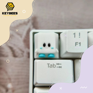 Artisan Keycap - Nút bàn phím cơ resin handmade Kirby Trắng