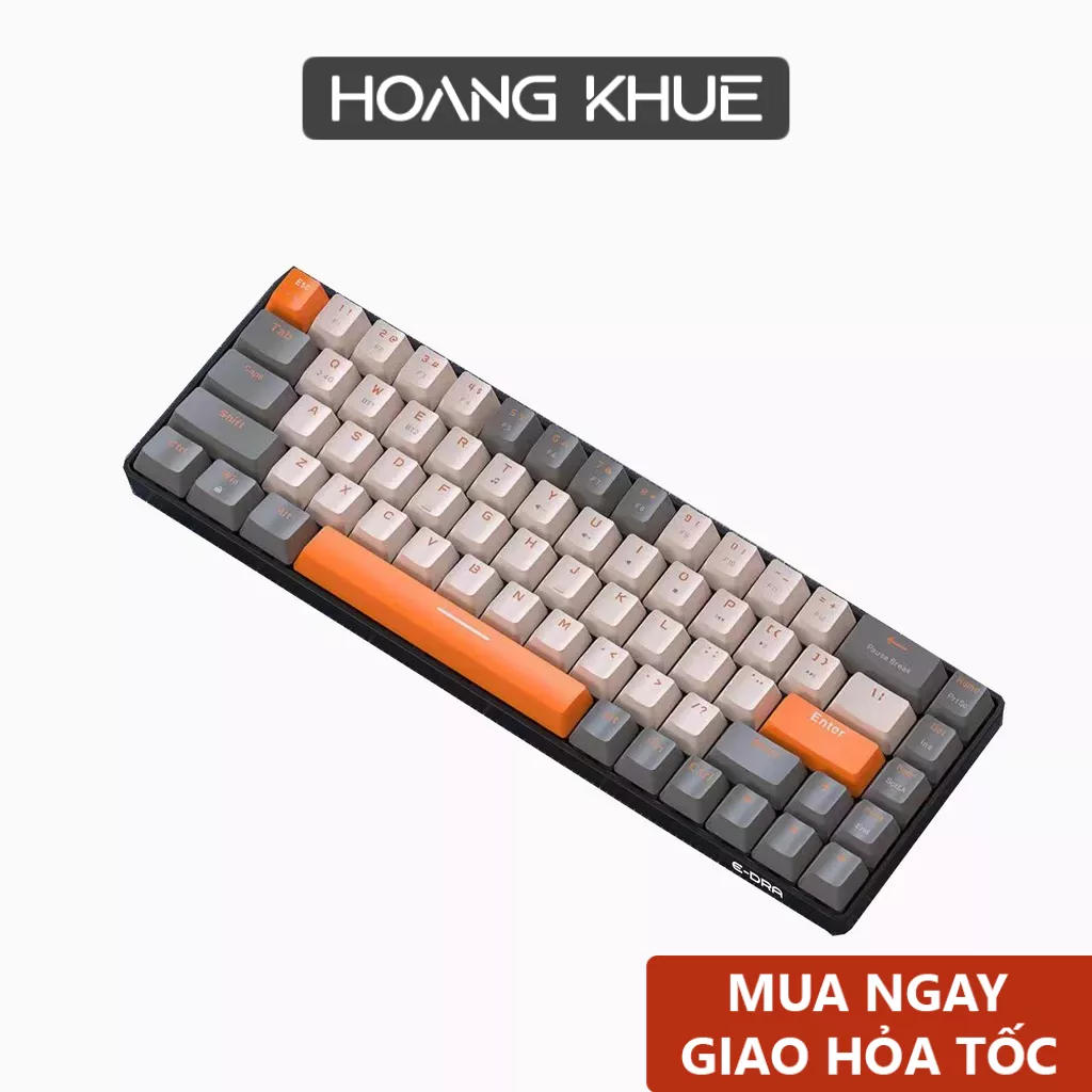 Bàn phím cơ không dây E-Dra EK368L Alpha 2 chế độ kết nối Bluetooth 5.0 / Wireless 2,4Ghz