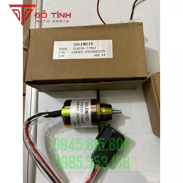 Mô tơ tắt máy xúc 12v 24v 3 chân. Tắt máy SOLENOID