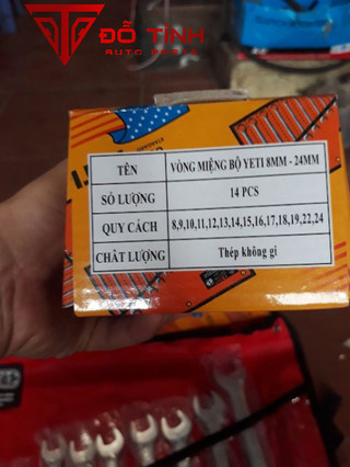 Bộ cờ lê từ 8>24 (14pc). Hàng YETI cao cấp