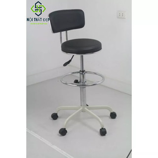 Ghế xoay bar b231 mẫu ghế có nâng hạ, có gác chân vòng tròn, có bánh xe di chuyển hoặc chân mâm tròn cố định
