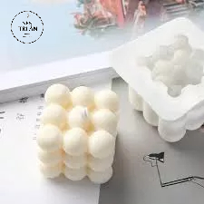 Khuôn nến silicon trang trí hình rubik 6,5*6,5*6,5cm - dụng cụ làm nến