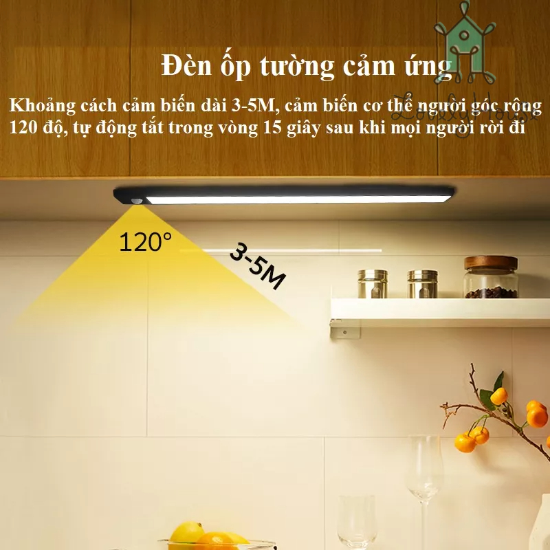 Đèn led thanh cảm biến tích điện nhỏ gọn tiện lợi hiện đại, chiều dài 20-40cm