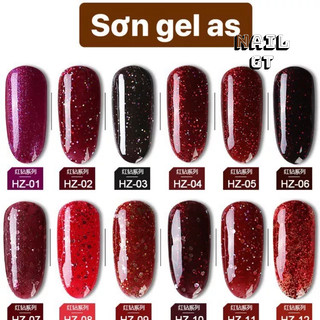 Sơn gel as tone nhũ đỏ - hz